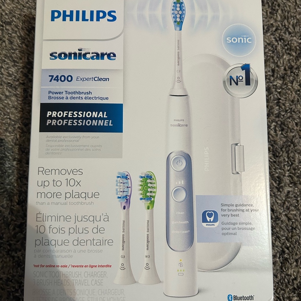 Philips Sonicare 7400 Electric Toothbrush with Blue Accents